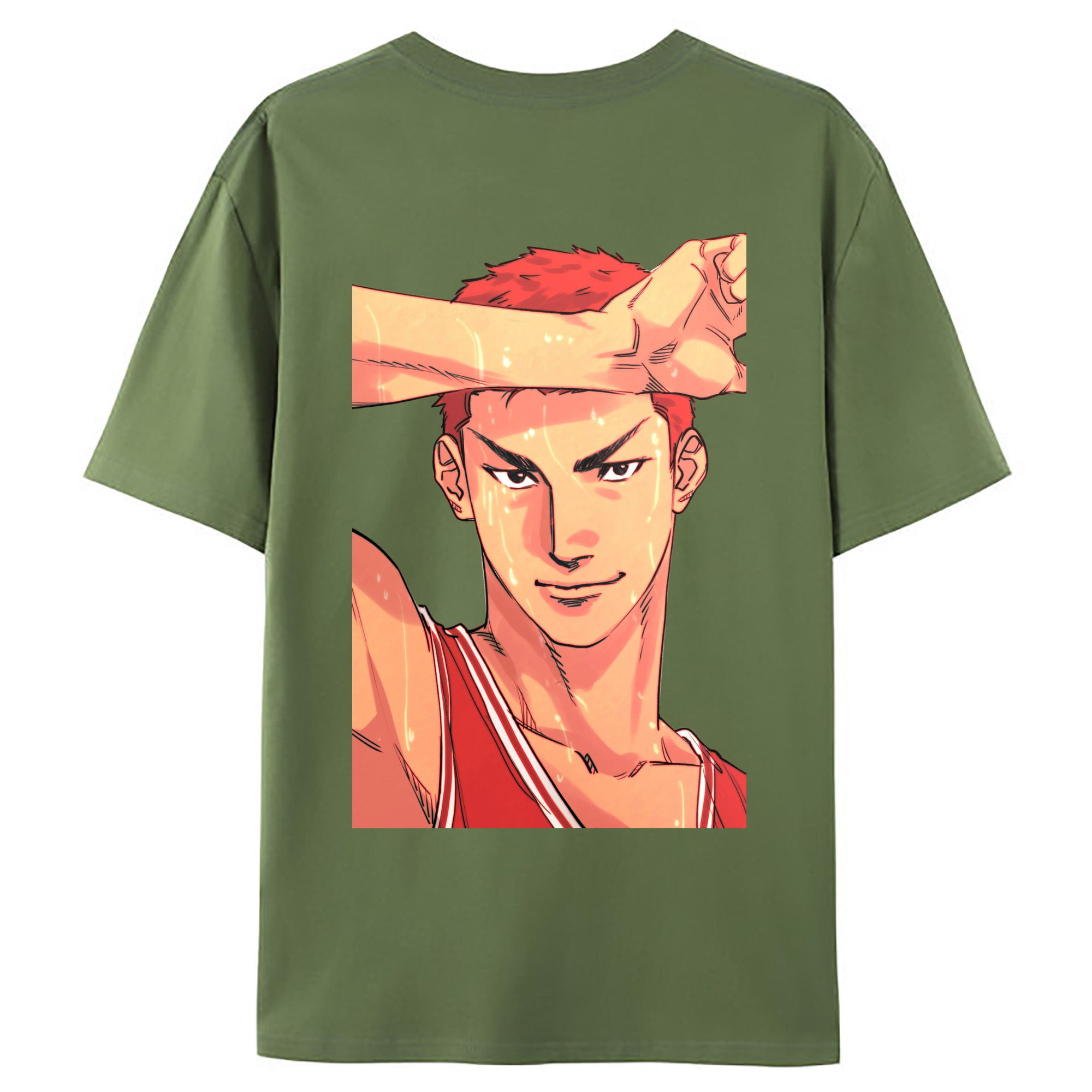 （画像用） SLAM DUNK／スラムダンク 綿100％ メンズ半袖Tシャツ（バックプリント） 通気性